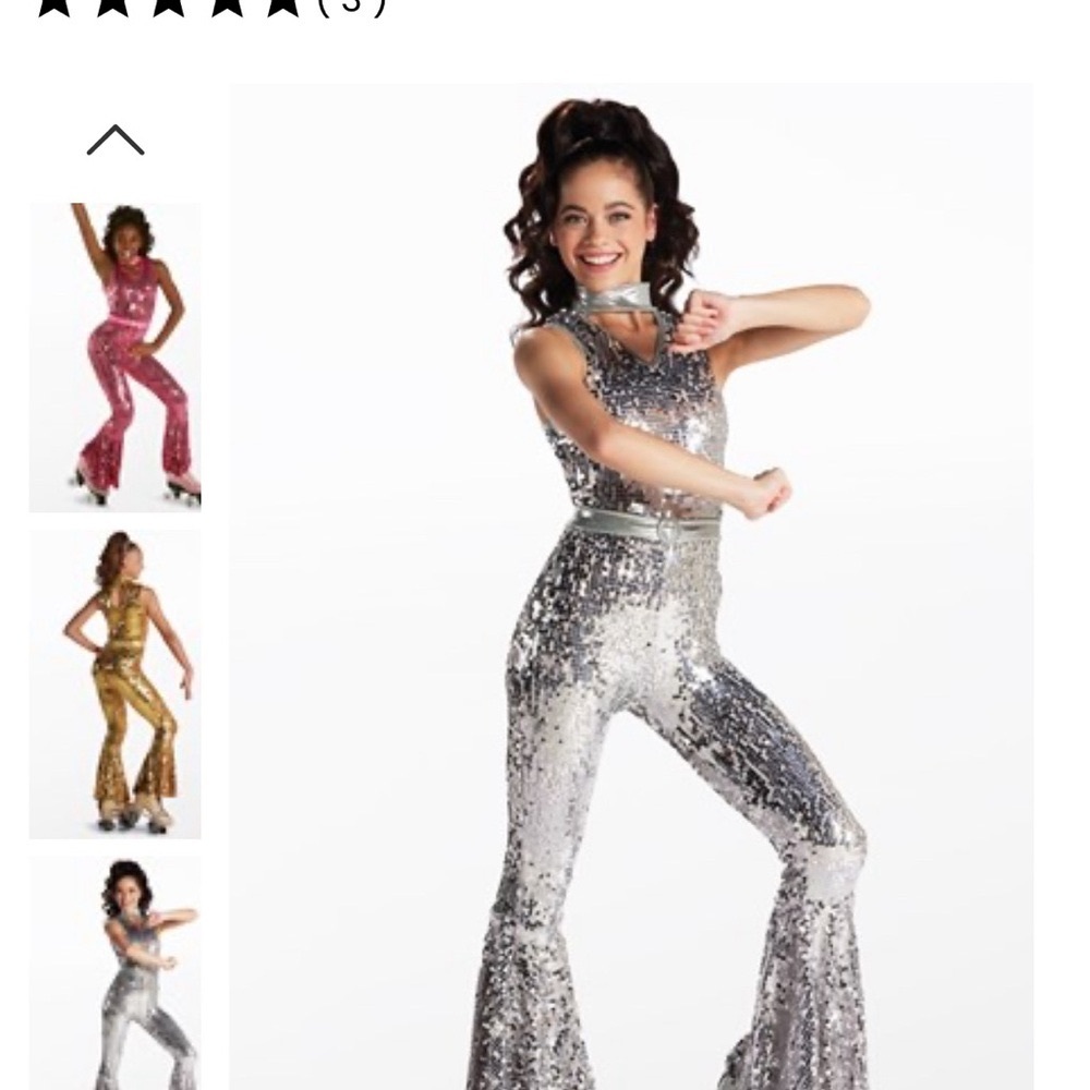 Weissman Silver sequin disco dance costume
